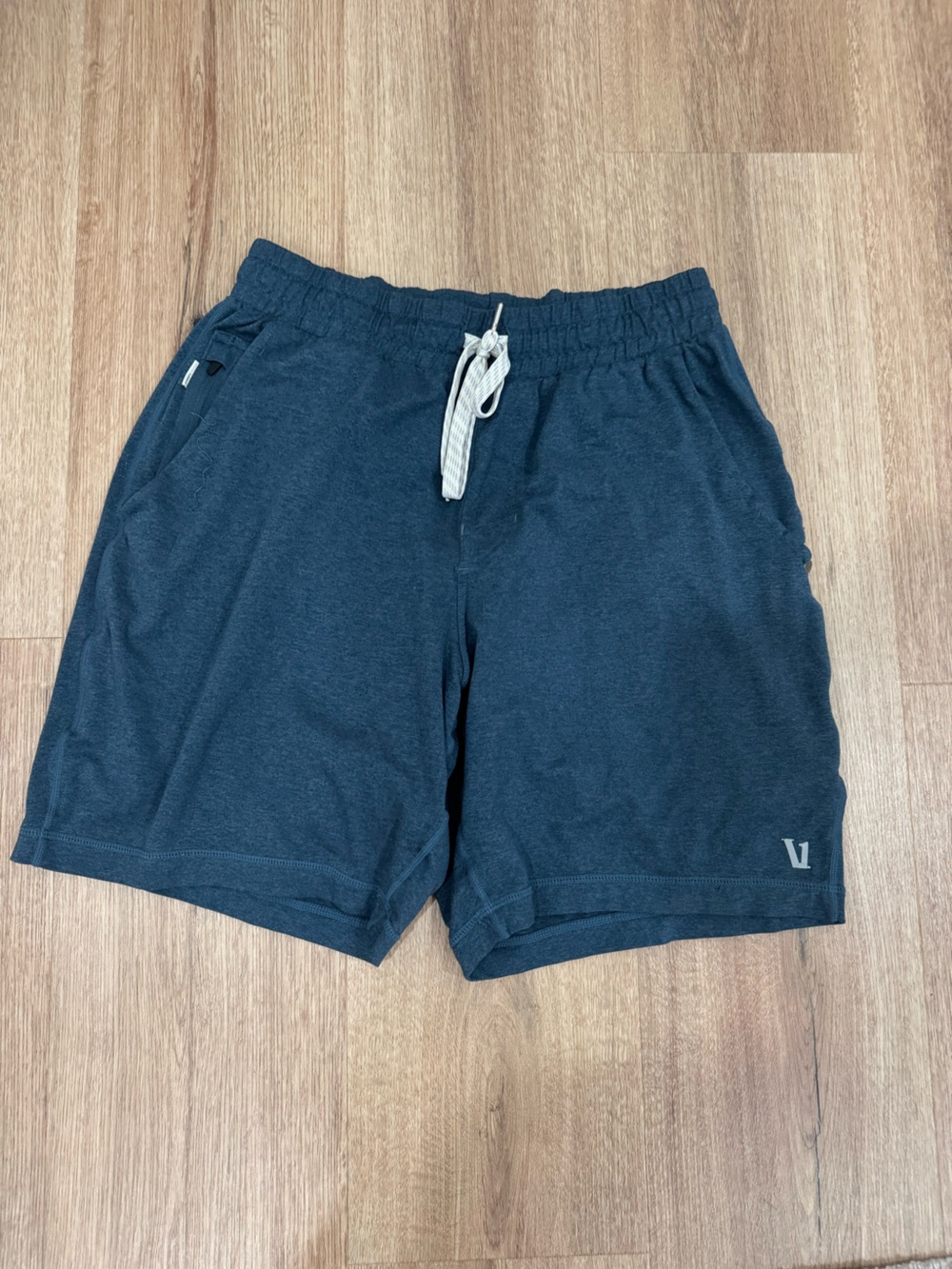 Vuori Charcoal/Navy Athletic Drawstring Shorts